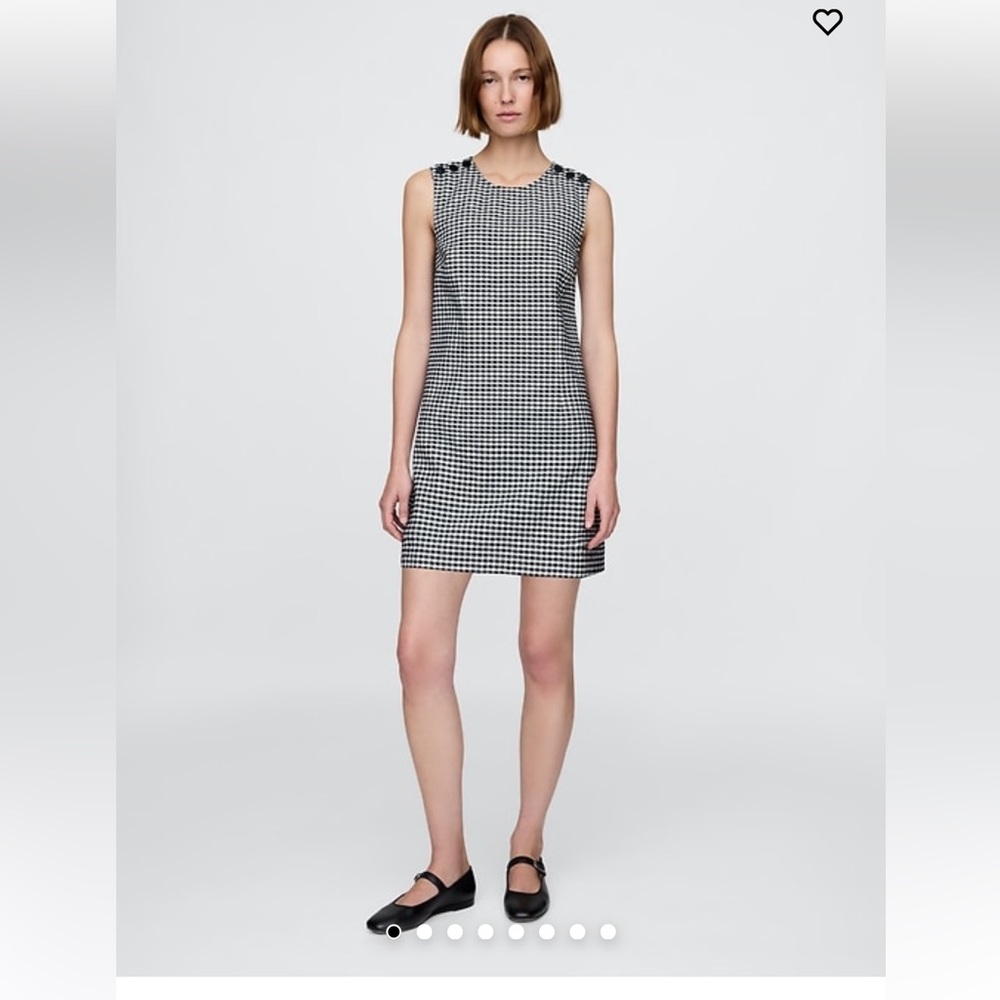 Chic Black and White Gingham Mini Dress